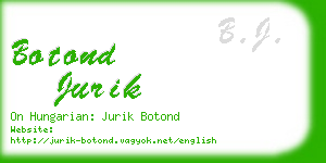 botond jurik business card